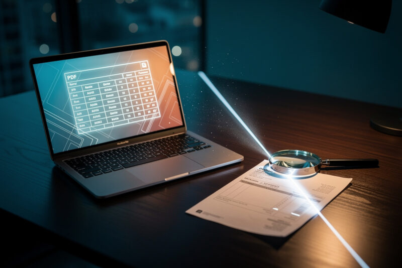 Factures PDF vers Excel : extraction de données gratuite avec IA
